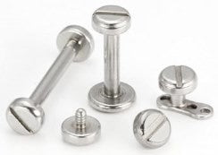 14g Steel Screw Top for Internally Threaded Jewelry