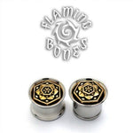 Seven Days Mandala Rubber Eyelet Insert - Brass