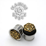 Seven Days Mandala Rubber Eyelet Insert - Brass