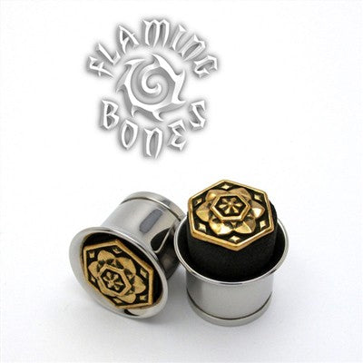 Seven Days Mandala Rubber Eyelet Insert - Brass