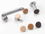 Skin Tone Disc Top for Internally Threaded Jewelry