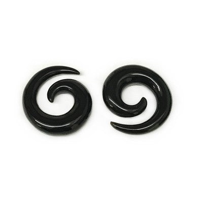 Small Long Spirals in Black Water Buffalo Horn