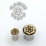 Solar Mandala Rubber Eyelet Insert - Brass