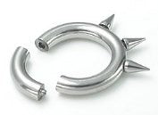 Spiked Steel Segment Rings - 10g, 8g, 6g