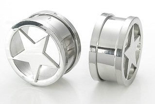 Steel Screwback Tunnel with Screw Fit Star Design