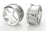 Steel Screwback Tunnel with Screw Fit Star Design