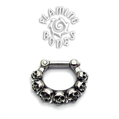 Steel Septum Klikr with Surgical Steel Post - Ancient Remains