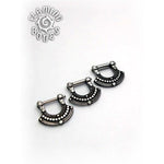 10g Steel Septum Klikr with Surgical Steel Post - Filigree Fan - Uchiwa