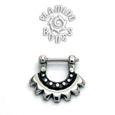 Steel Septum Klikr with Surgical Steel Post - Gear