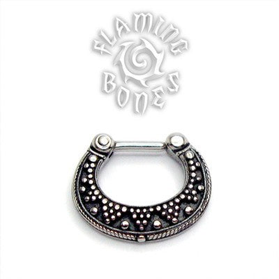 Steel Septum Klikr with Surgical Steel Post - Luna
