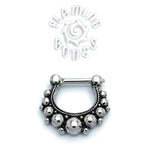 Steel Septum Klikr with Surgical Steel Post - Saphira