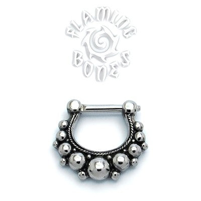 Steel Septum Klikr with Surgical Steel Post - Saphira