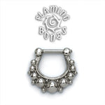 Steel Septum Klikr with Surgical Steel Post - Saphira