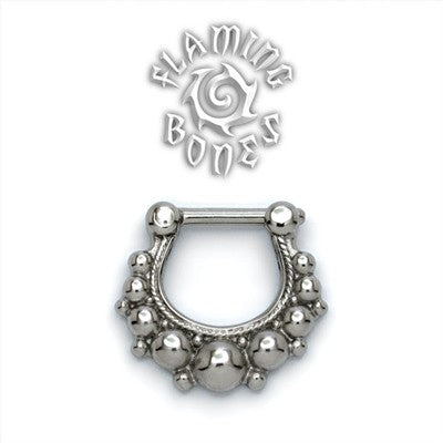 Steel Septum Klikr with Surgical Steel Post - Saphira