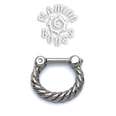 Steel Septum Klikr with Surgical Steel Post - Tordu