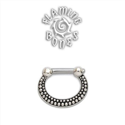 Sterling Silver Septum Klikr with Surgical Steel Post - De Luz