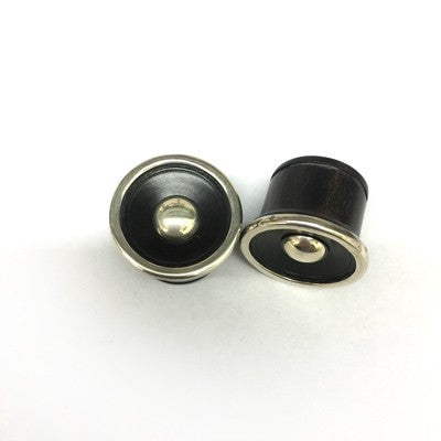 Sterling Silver and Black Dogwood "Tweeters"