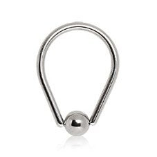14g or 16g Steel Teardrop Shaped Captive Bead Ring