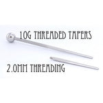 1" Threaded Taper - 10g with 2.0mm Internal Threading