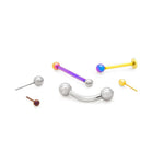 Threadless Titanium Replacement Top - Plain Ball