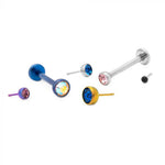 Threadless Titanium Replacement Top - Swarovski Gem Ball