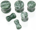 Tree Agate Stone Saddle Flared Plug