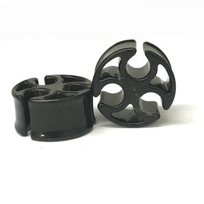 Trinity Void Negative Space Plugs in Black Water Buffalo Horn - Style PHTV1D