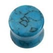 Turquoise Stone Saddle Flared Plug