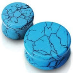 Turquoise Stone Saddle Flared Plug