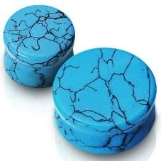 Turquoise Stone Saddle Flared Plug