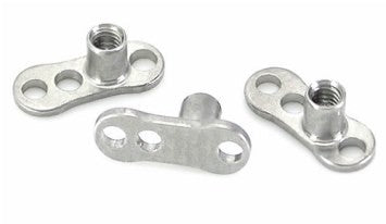 14g Titanium Dermal Anchor with 3-Hole Base - Version 1
