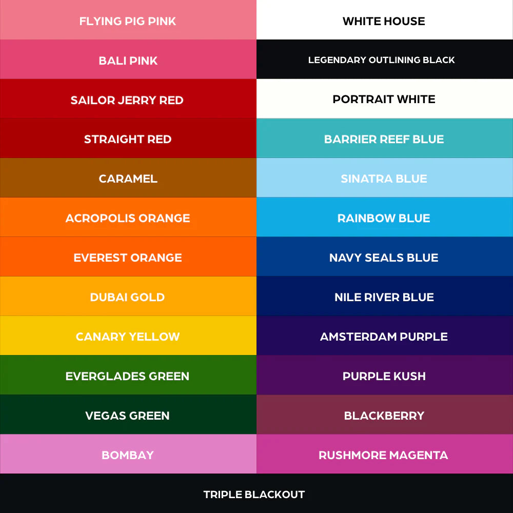 World Famous Tattoo Ink Set - 25 Color 1oz Bottle Set