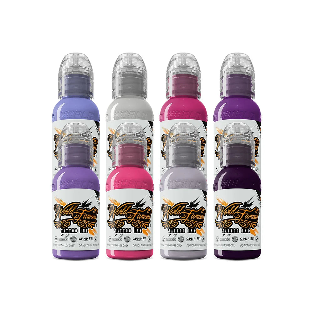 World Famous Tattoo Ink - Jenna Kerrs Jenstones Color Set - 8 Bottles