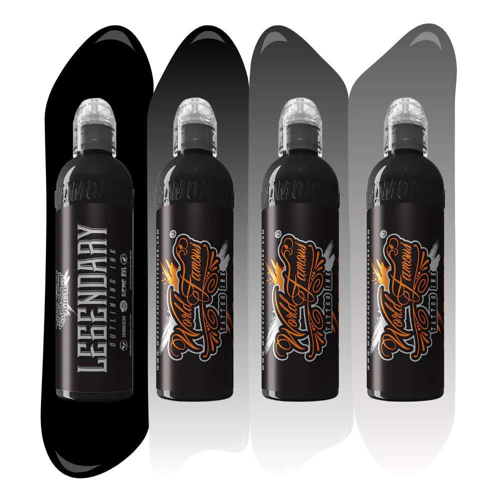 World Famous Tattoo Ink Set - Lining and Shading Set
