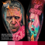 World Famous Tattoo Ink - Pink Neon Effect Series - 6 Bottles