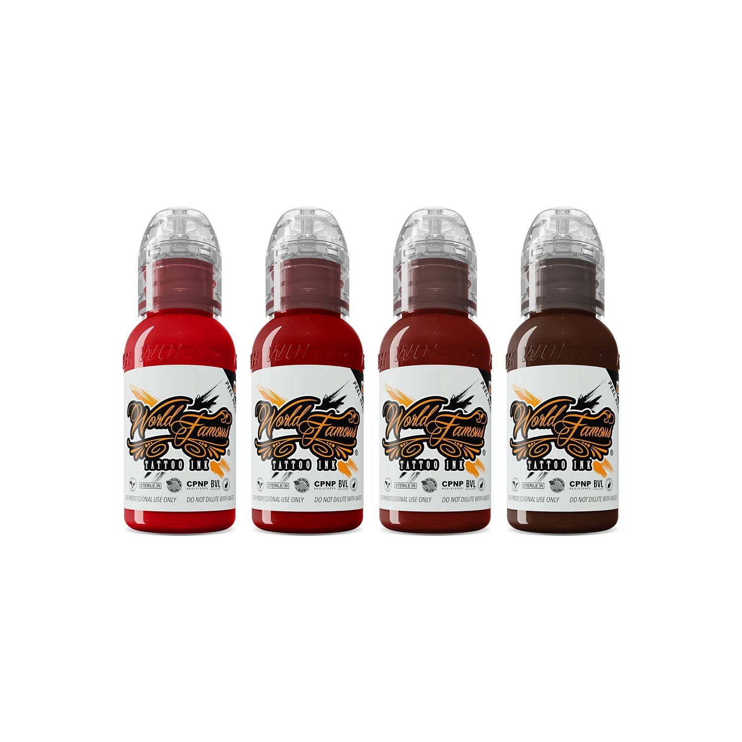 World Famous Tattoo Ink Set - Maks Blood Set 1oz