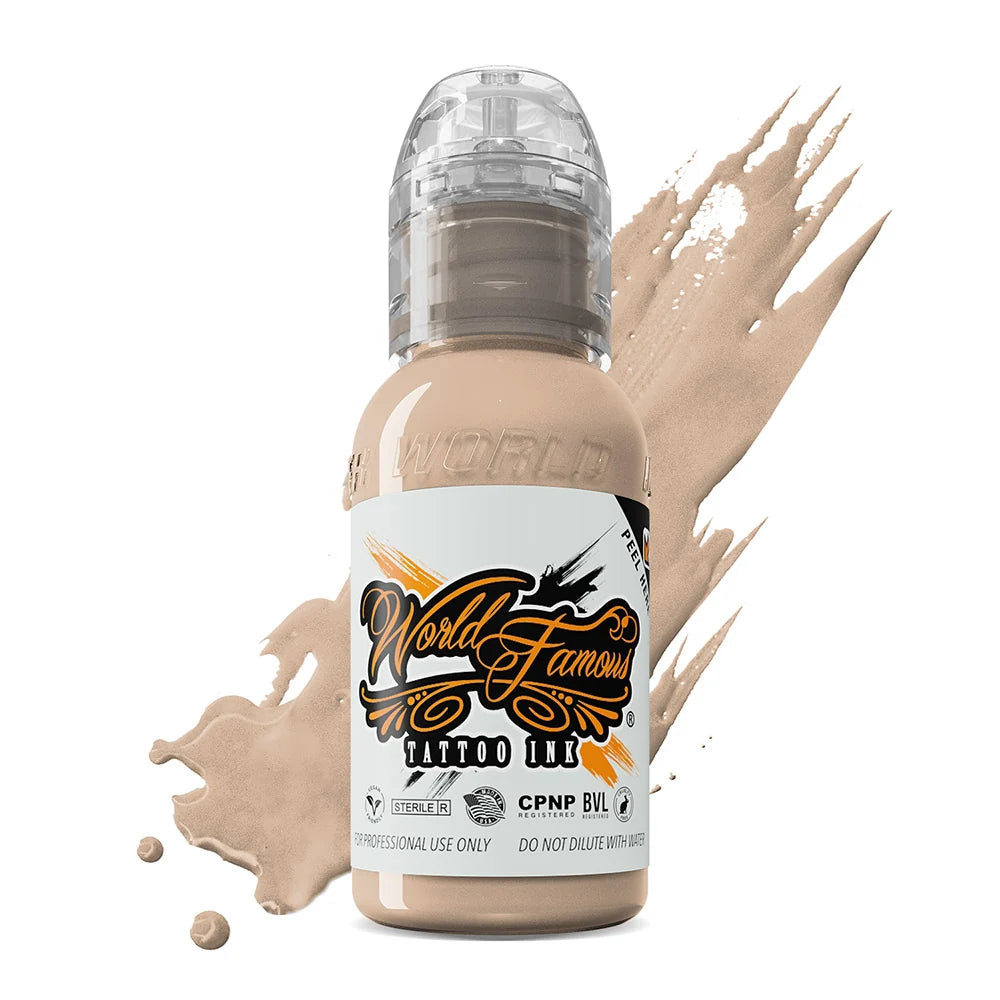 World Famous Tattoo Ink — 12 Color Skintone Set 1oz