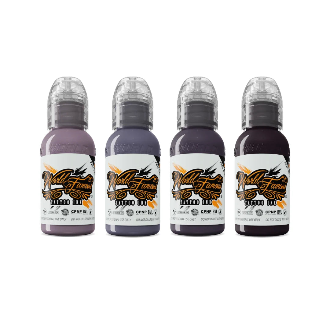World Famous Tattoo Ink — Dima NBK Grape Grey Set