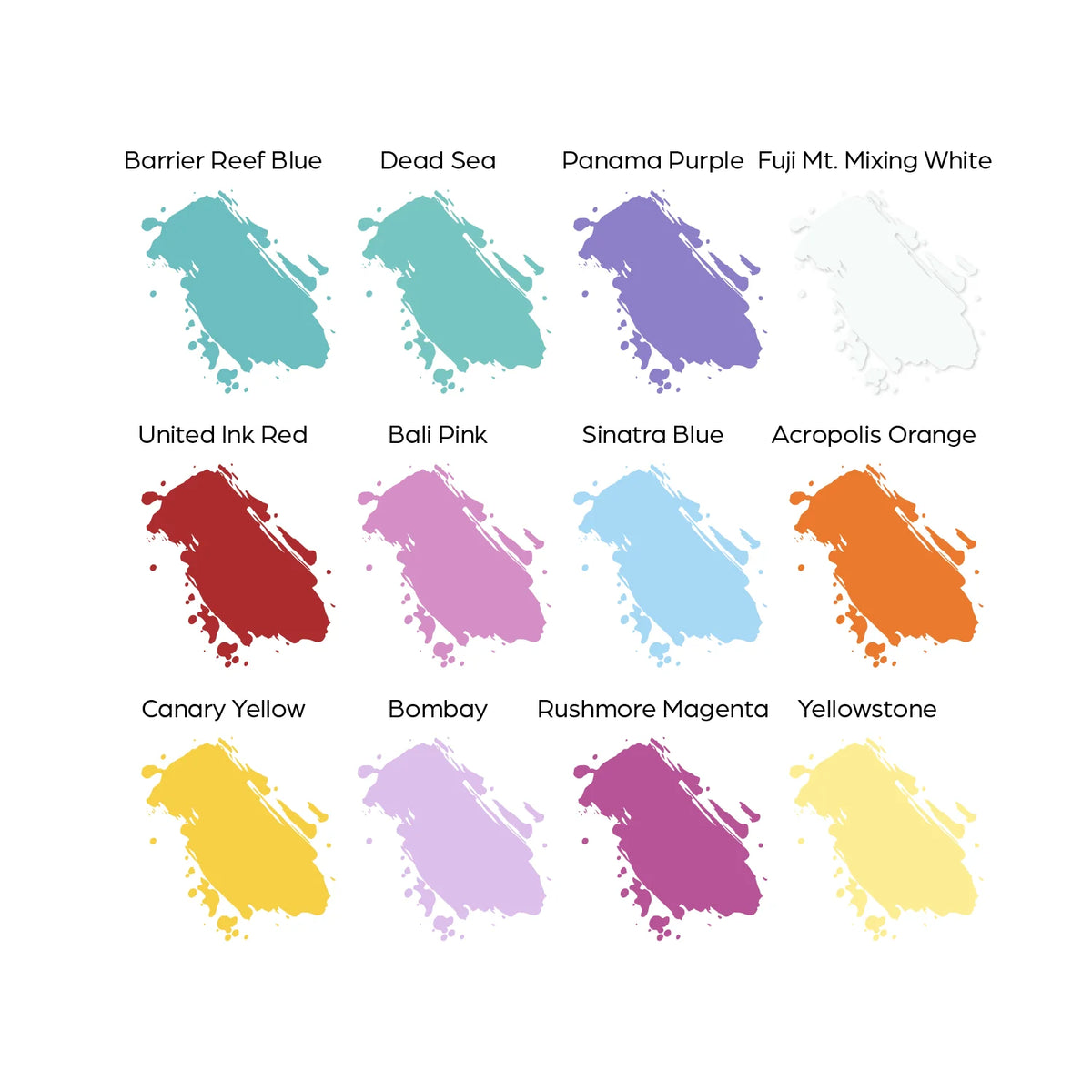 World Famous Tattoo Ink - 12 Color Pastel Set 1oz