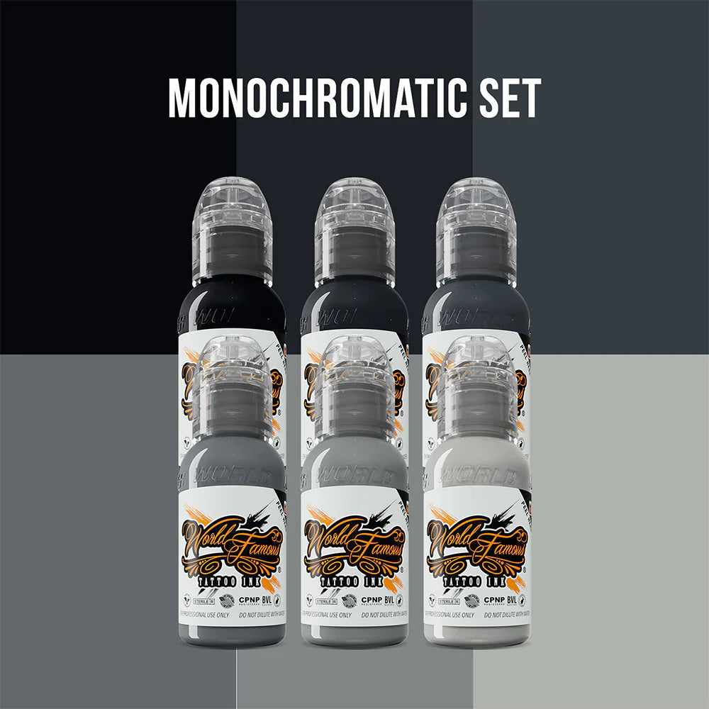 World Famous Tattoo Ink Set - Mono Chromatic Set