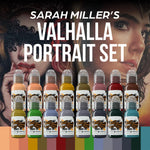 World Famous Tattoo Ink Set - 16 Color Sarah Miller Valhalla Portrait Set 1oz