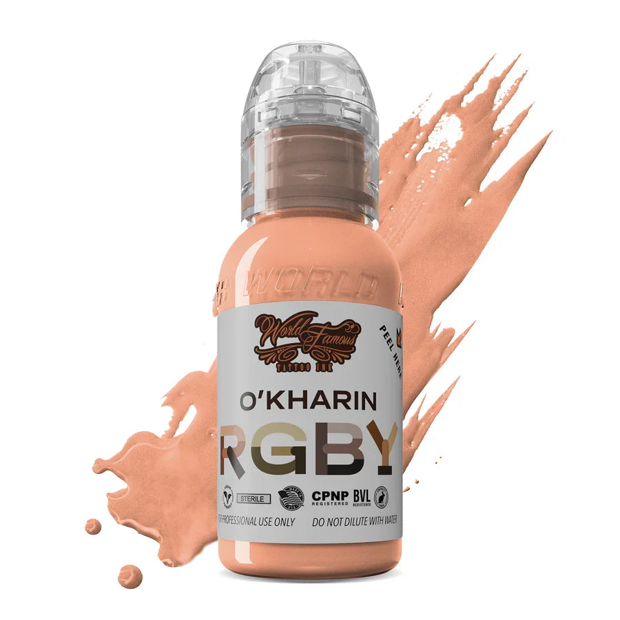 The World Famous Tattoo Ink Set — Sasha O’Kharin RGBY Skin Tone Red Mini Set of 4 Colors 1oz