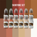 World Famous Tattoo Ink — 12 Color Skintone Set 1oz
