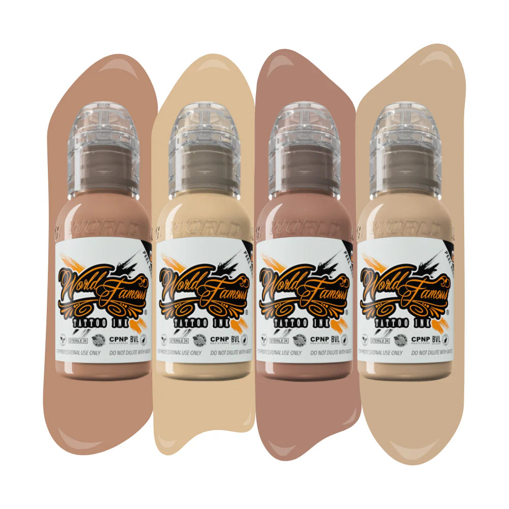 World Famous Tattoo Ink Set - Santucci Skintone Set 1oz