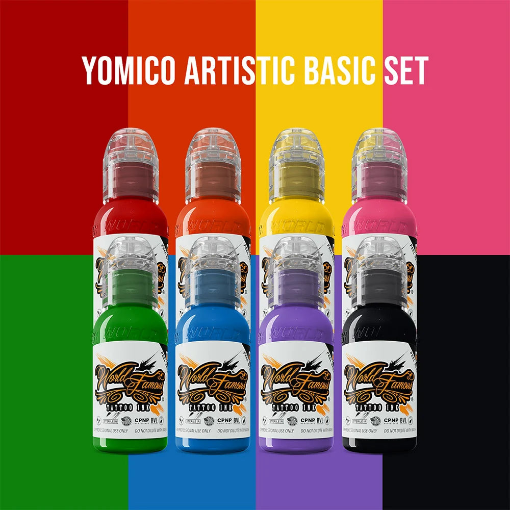 World Famous Tattoo Ink Set — Yomico Moreno Artistic Basic Set 1oz
