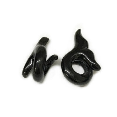 Whale "Tale" Loops in Black Water Buffalo Horn