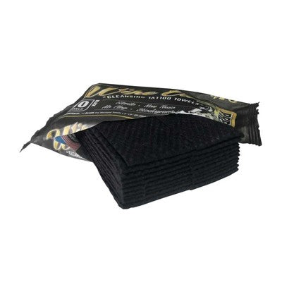Wipe Outz™ Dry-Black Sterilized Tattoo Towels 10 Ct Pack