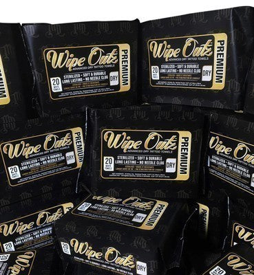 Wipe Outz Premium Dry Tattoo Towels - White
