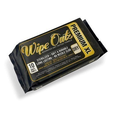 Wipe Outz XL Premium Dry Tattoo Towels - White