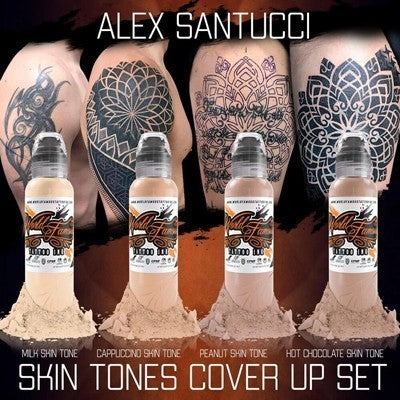 World Famous Tattoo Ink - Alex Santucci Skin Tone Cover-Up Set - 4 Bottles